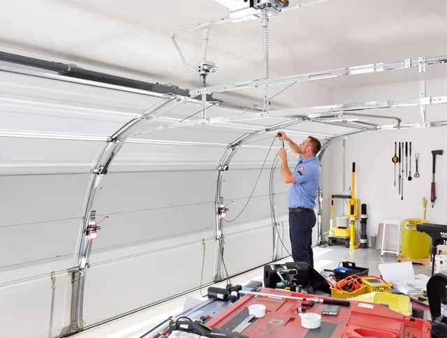 Garage door cable repair service by Glastonbury Garage Door Repair in Glastonbury