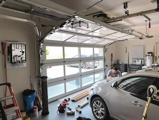 Garage door noise reduction service by Glastonbury Garage Door Repair in Glastonbury