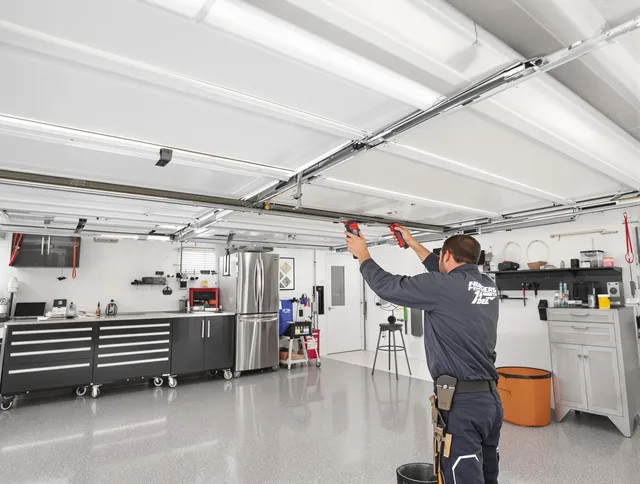 Overhead garage door repair service by Glastonbury Garage Door Repair in Glastonbury