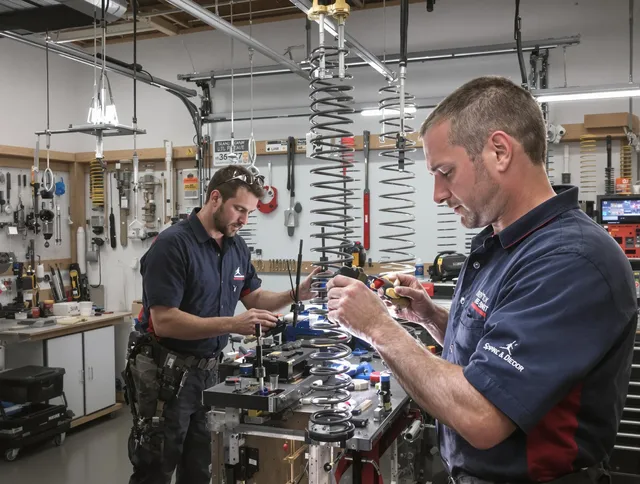 Garage door spring repair service by Glastonbury Garage Door Repair in Glastonbury